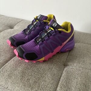 Salomon Women's Purple Trail Running Shoes with Pink Accents